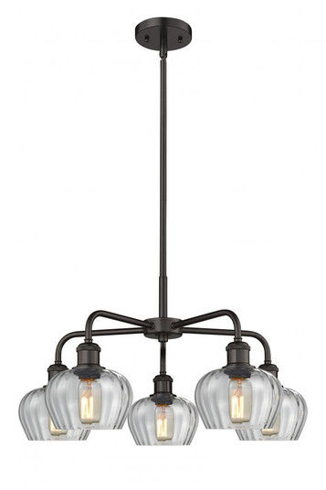 Fenton - 5 Light - 25 inch - Oil Rubbed Bronze - Chandelier (3442|516-5CR-OB-G92)