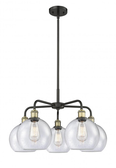 Athens - 5 Light - 26 inch - Black Antique Brass - Chandelier (3442|516-5CR-BAB-G124-8)