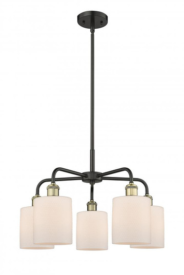 Cobbleskill - 5 Light - 23 inch - Black Antique Brass - Chandelier (3442|516-5CR-BAB-G111)