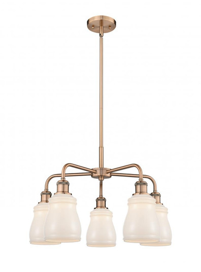 Ellery - 5 Light - 23 inch - Antique Copper - Chandelier (3442|516-5CR-AC-G391)