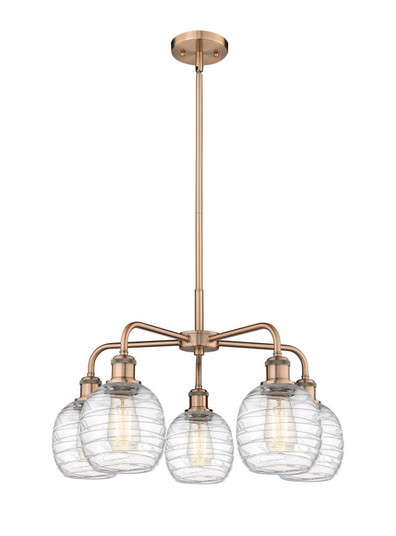 Belfast - 5 Light - 24 inch - Antique Copper - Chandelier (3442|516-5CR-AC-G1013)