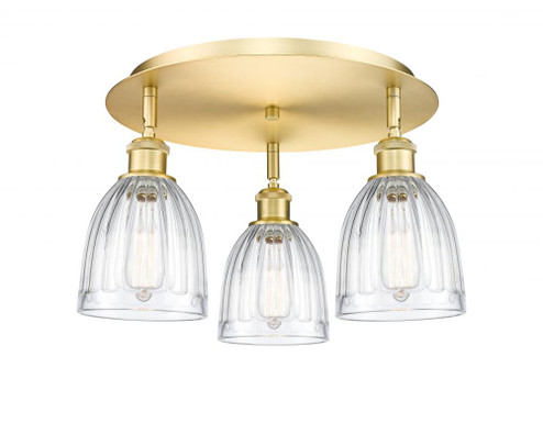 Brookfield - 3 Light - 18 inch - Satin Gold - Semi-Flush Mount (3442|516-3C-SG-G442)