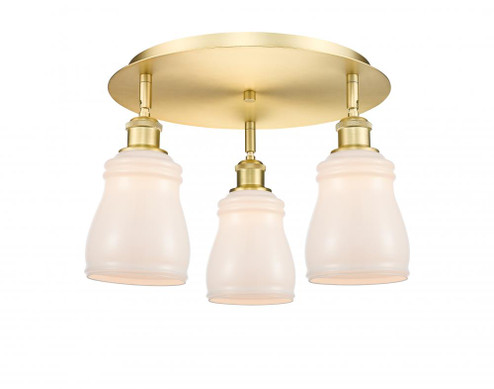 Ellery - 3 Light - 17 inch - Satin Gold - Semi-Flush Mount (3442|516-3C-SG-G391)