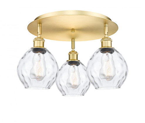 Waverly - 3 Light - 18 inch - Satin Gold - Semi-Flush Mount (3442|516-3C-SG-G362)