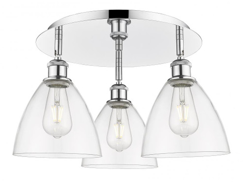 Bristol - 3 Light - 19 inch - Polished Chrome - Semi-Flush Mount (3442|516-3C-PC-GBD-752)