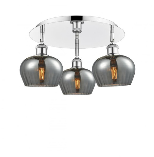 Fenton - 3 Light - 18 inch - Polished Chrome - Semi-Flush Mount (3442|516-3C-PC-G93)