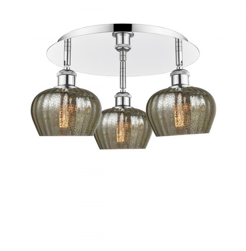 Fenton - 3 Light - 18 inch - Polished Chrome - Semi-Flush Mount (3442|516-3C-PC-G96)