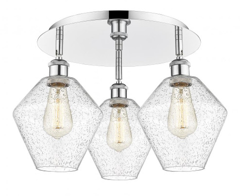 Cindyrella - 3 Light - 20 inch - Polished Chrome - Semi-Flush Mount (3442|516-3C-PC-G654-8)