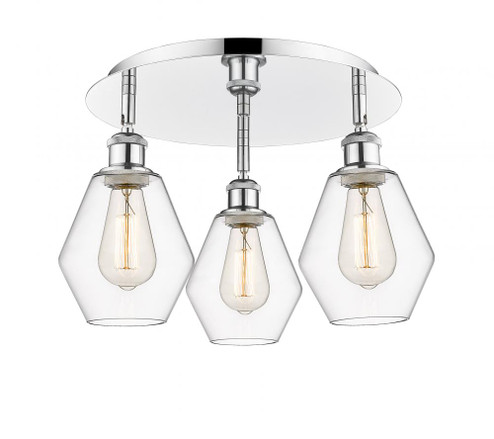Cindyrella - 3 Light - 18 inch - Polished Chrome - Semi-Flush Mount (3442|516-3C-PC-G652-6)