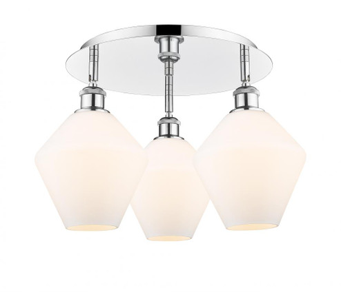 Cindyrella - 3 Light - 20 inch - Polished Chrome - Semi-Flush Mount (3442|516-3C-PC-G651-8)