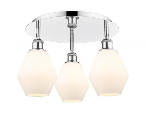 Cindyrella - 3 Light - 18 inch - Polished Chrome - Semi-Flush Mount (3442|516-3C-PC-G651-6)