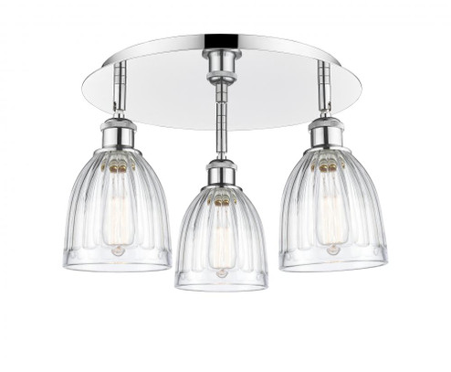Brookfield - 3 Light - 18 inch - Polished Chrome - Semi-Flush Mount (3442|516-3C-PC-G442)