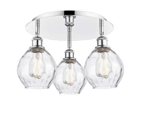 Waverly - 3 Light - 18 inch - Polished Chrome - Semi-Flush Mount (3442|516-3C-PC-G362)