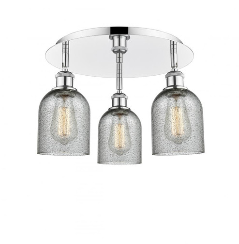 Caledonia - 3 Light - 17 inch - Polished Chrome - Semi-Flush Mount (3442|516-3C-PC-G257)