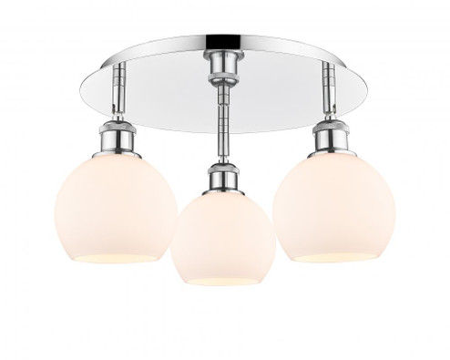 Athens - 3 Light - 18 inch - Polished Chrome - Semi-Flush Mount (3442|516-3C-PC-G121-6)