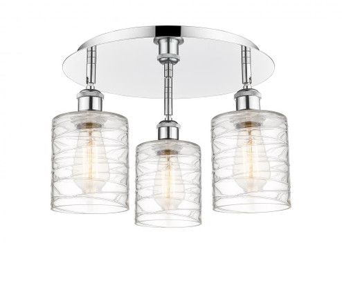 Cobbleskill - 3 Light - 17 inch - Polished Chrome - Semi-Flush Mount (3442|516-3C-PC-G1113)