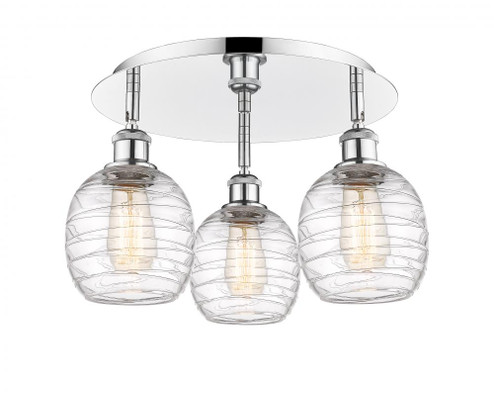 Belfast - 3 Light - 18 inch - Polished Chrome - Semi-Flush Mount (3442|516-3C-PC-G1013)