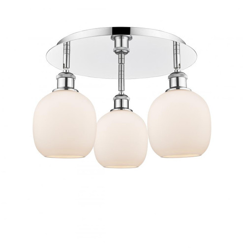 Belfast - 3 Light - 18 inch - Polished Chrome - Semi-Flush Mount (3442|516-3C-PC-G101)