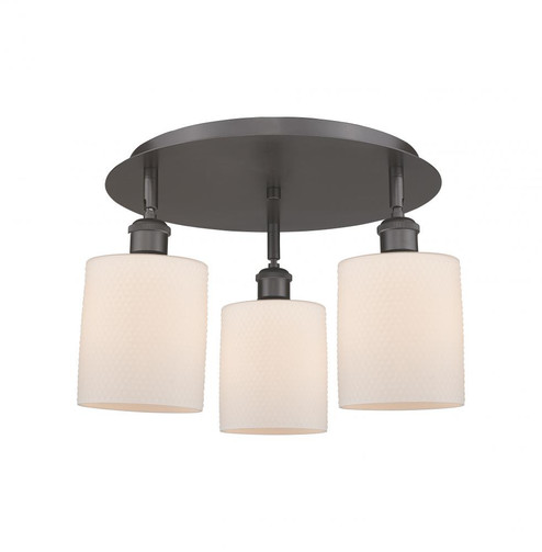 Cobbleskill - 3 Light - 17 inch - Oil Rubbed Bronze - Semi-Flush Mount (3442|516-3C-OB-G111)