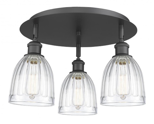 Brookfield - 3 Light - 18 inch - Matte Black - Semi-Flush Mount (3442|516-3C-BK-G442)