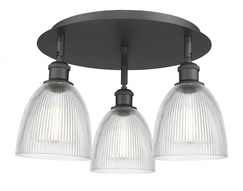 Castile - 3 Light - 18 inch - Matte Black - Semi-Flush Mount (3442|516-3C-BK-G382)