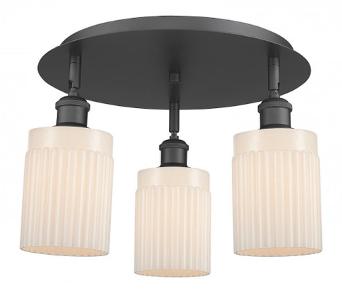 Hadley - 3 Light - 16 inch - Matte Black - Semi-Flush Mount (3442|516-3C-BK-G341)
