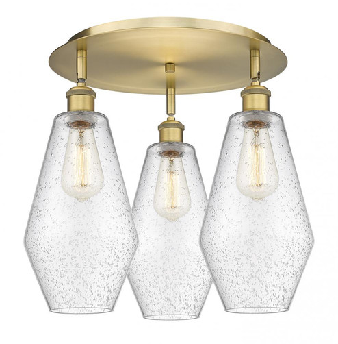 Cindyrella - 3 Light - 19 inch - Brushed Brass - Semi-Flush Mount (3442|516-3C-BB-G654-7)
