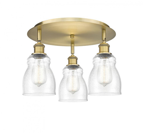 Ellery - 3 Light - 17 inch - Brushed Brass - Semi-Flush Mount (3442|516-3C-BB-G394)