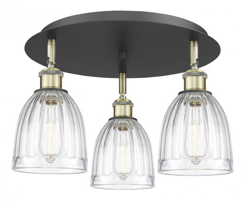 Brookfield - 3 Light - 18 inch - Black Antique Brass - Semi-Flush Mount (3442|516-3C-BAB-G442)