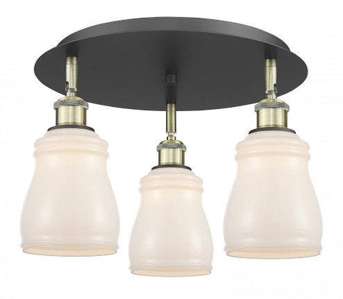 Ellery - 3 Light - 17 inch - Black Antique Brass - Semi-Flush Mount (3442|516-3C-BAB-G391)