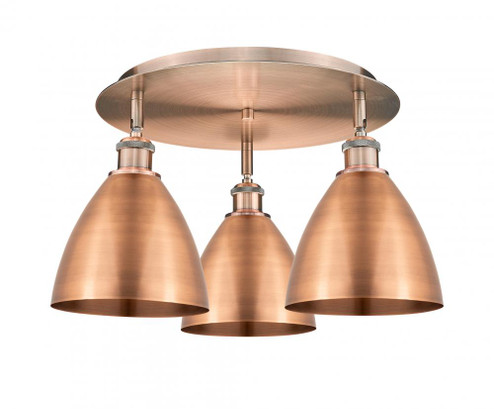 Bristol - 3 Light - 19 inch - Antique Copper - Semi-Flush Mount (3442|516-3C-AC-MBD-75-AC)