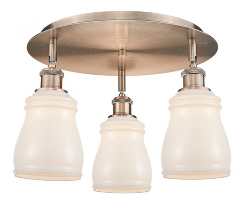 Ellery - 3 Light - 17 inch - Antique Copper - Flush Mount (3442|516-3C-AC-G391)