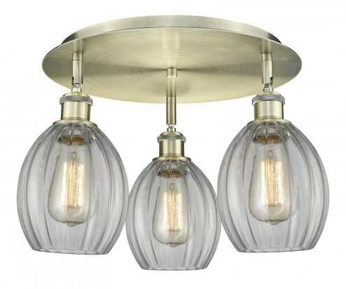 Eaton - 3 Light - 17 inch - Antique Brass - Semi-Flush Mount (3442|516-3C-AB-G82)