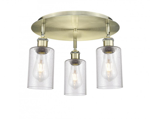 Clymer - 3 Light - 16 inch - Antique Brass - Semi-Flush Mount (3442|516-3C-AB-G804)