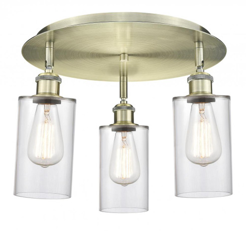 Clymer - 3 Light - 16 inch - Antique Brass - Semi-Flush Mount (3442|516-3C-AB-G802)
