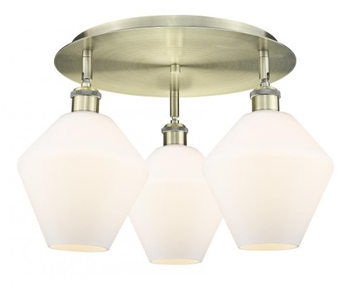 Cindyrella - 3 Light - 20 inch - Antique Brass - Semi-Flush Mount (3442|516-3C-AB-G651-8)