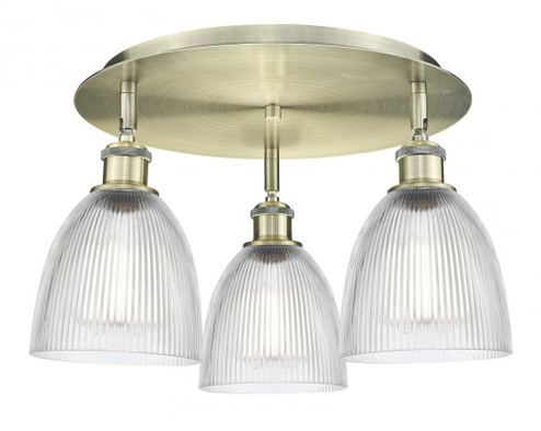 Castile - 3 Light - 18 inch - Antique Brass - Semi-Flush Mount (3442|516-3C-AB-G382)