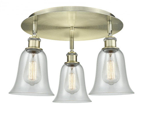 Hanover - 3 Light - 18 inch - Antique Brass - Flush Mount (3442|516-3C-AB-G2812)
