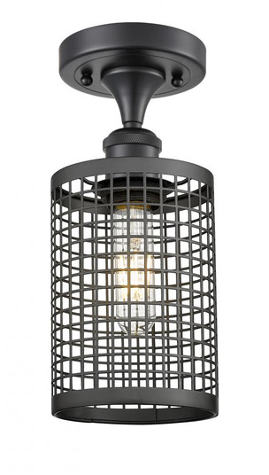 Nestbrook - 1 Light - 5 inch - Matte Black - Semi-Flush Mount (3442|516-1C-BK-M18-BK)