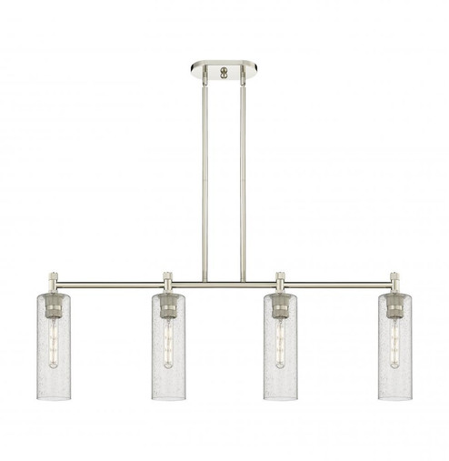 Crown Point - 4 Light - 44 inch - Polished Nickel - Island Light (3442|434-4I-PN-G434-12SDY)