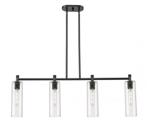 Crown Point - 4 Light - 44 inch - Matte Black - Island Light (3442|434-4I-BK-G434-12CL)