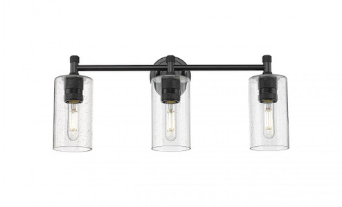 Crown Point - 3 Light - 24 inch - Matte Black - Bath Vanity Light (3442|434-3W-BK-G434-7SDY)