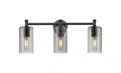 Crown Point - 3 Light - 24 inch - Matte Black - Bath Vanity Light (3442|434-3W-BK-G434-7SM)
