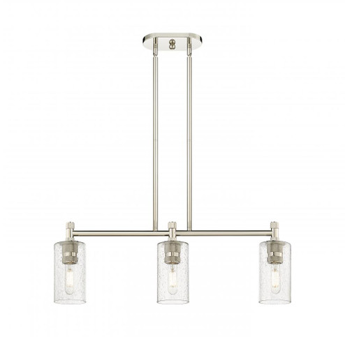Crown Point - 3 Light - 31 inch - Polished Nickel - Island Light (3442|434-3I-PN-G434-7SDY)
