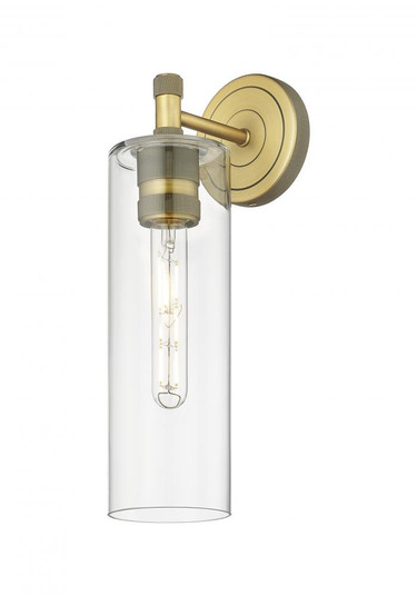 Crown Point - 1 Light - 5 inch - Brushed Brass - Sconce (3442|434-1W-BB-G434-12CL)