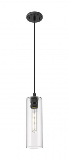 Crown Point - 1 Light - 5 inch - Matte Black - Pendant (3442|434-1P-BK-G434-12CL)