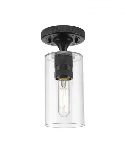 Crown Point - 1 Light - 5 inch - Matte Black - Flush Mount (3442|434-1F-BK-G434-7CL)