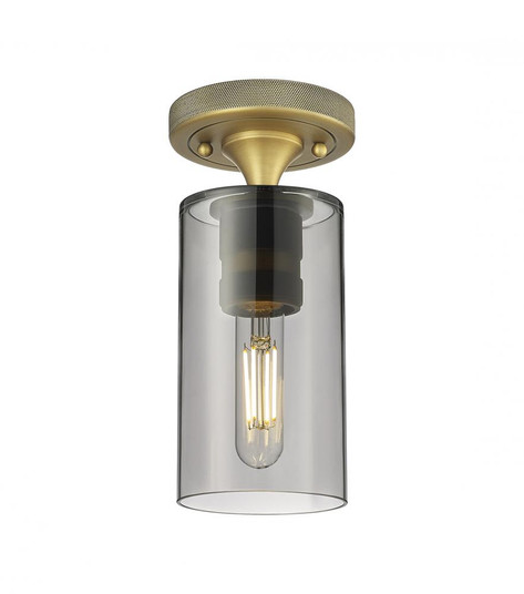 Crown Point - 1 Light - 5 inch - Brushed Brass - Flush Mount (3442|434-1F-BB-G434-7SM)