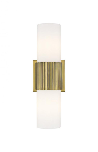 Bolivar - 2 Light - 5 inch - Brushed Brass - Bath Vanity Light (3442|428-2WL-BB-G428-7WH)