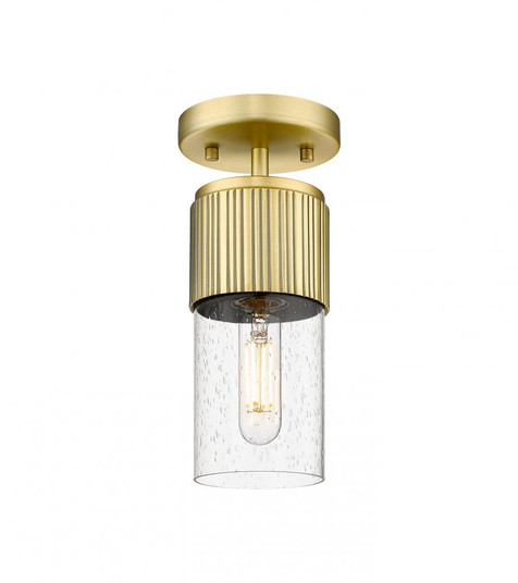 Bolivar - 1 Light - 5 inch - Brushed Brass - Semi-Flush Mount (3442|428-1F-BB-G428-7SDY)
